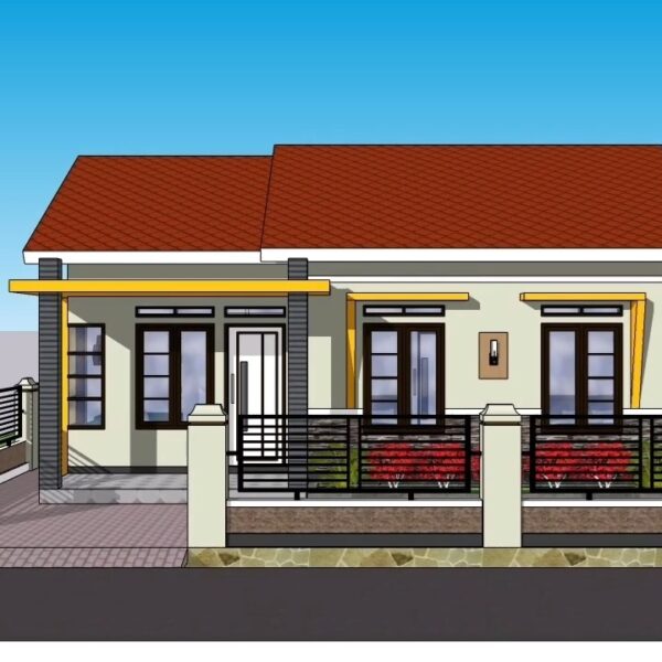 Simple House Design 11x10 Meter Home Plan 36x33 Feet 3 Bed 1 bath 110 sqm PDF Full Plan 2