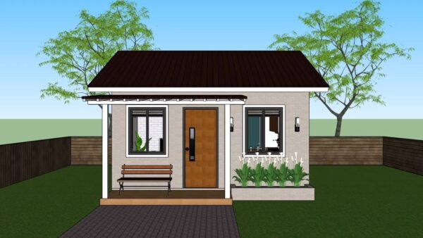 Simple House Design 5x6 Meter Home Plan 17x20 Feet 1 Bed 1 bath 30sqm PDF Full Plan