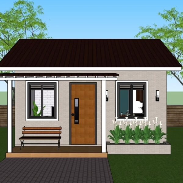 Simple House Design 5x6 Meter Home Plan 17x20 Feet 1 Bed 1 bath 30sqm PDF Full Plan