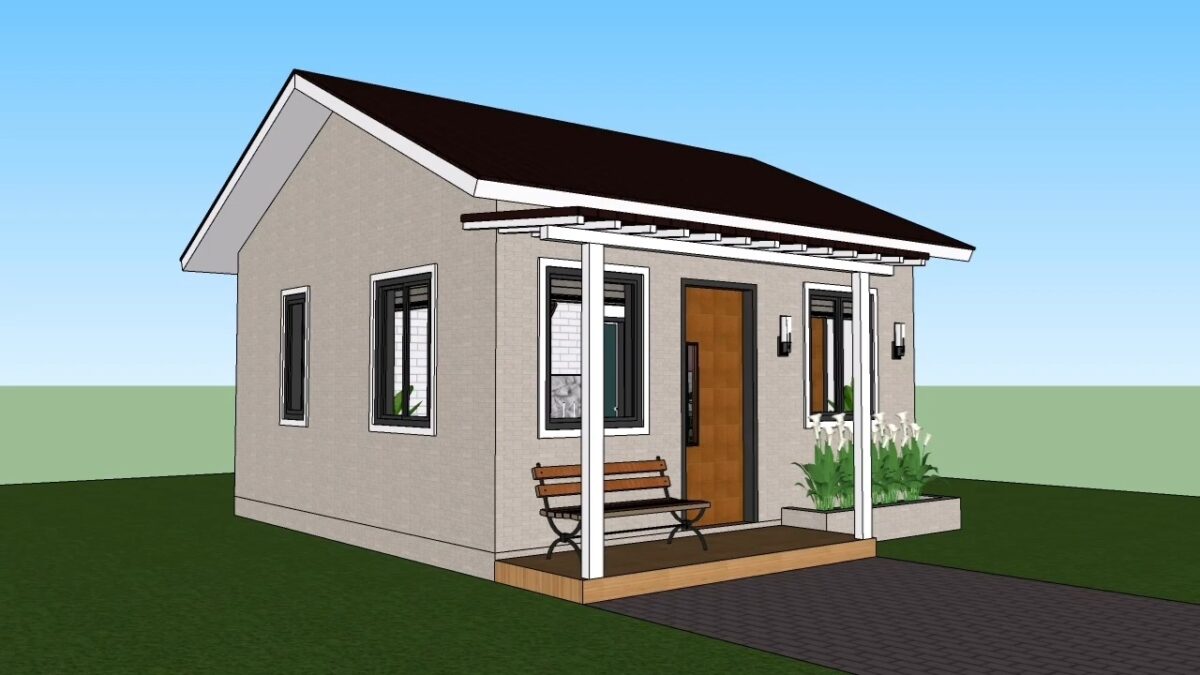 Simple House Design 5x6 Meter Home Plan 17x20 Feet 1 Bed 1 bath 30sqm PDF Full Plan