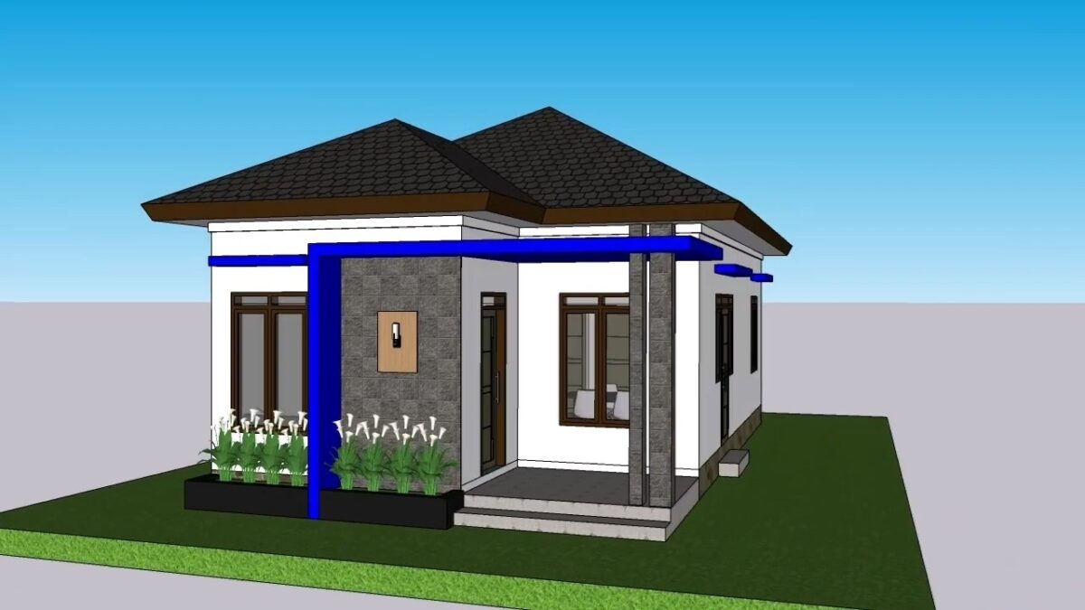 Simple House Design 6x10 Meter Home Plans 20x33 Feet 3 Beds 60sqm PDF Full Plan 1