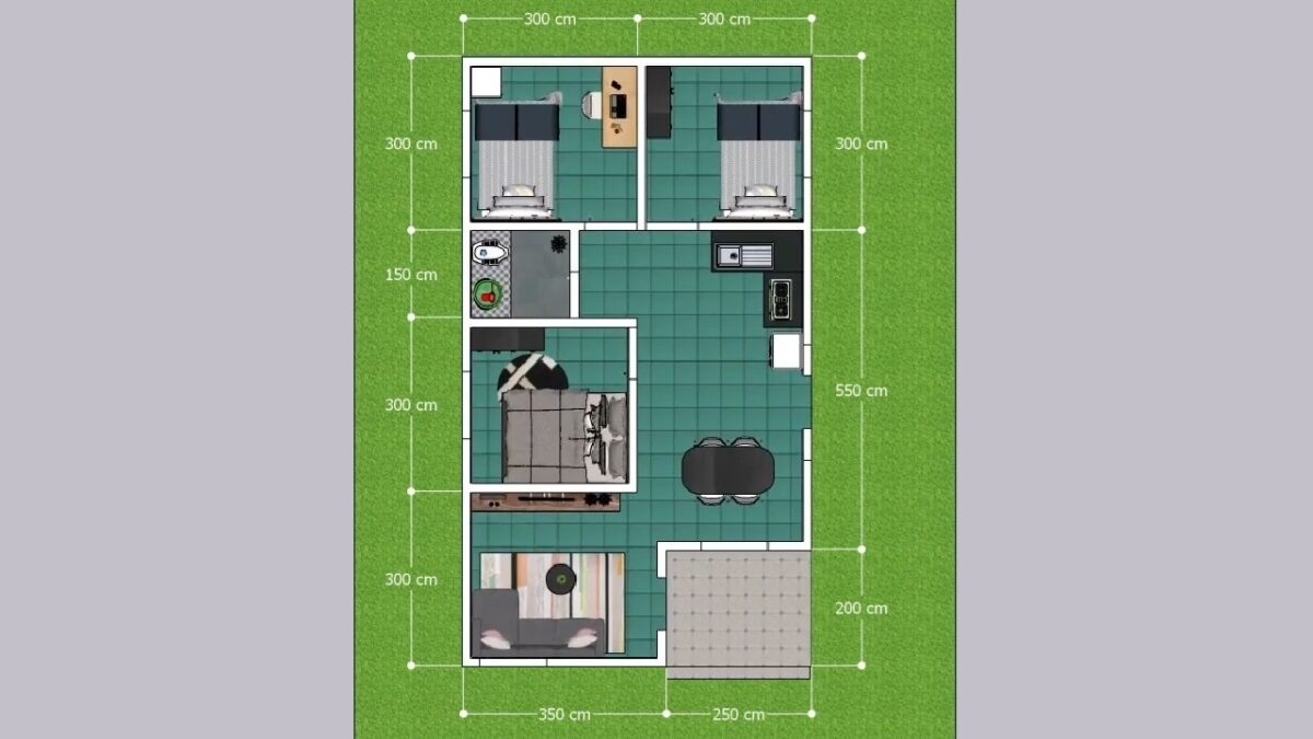 Simple House Design 6x10 Meter Home Plans 20x33 Feet 3 Beds 60sqm PDF Full Plan