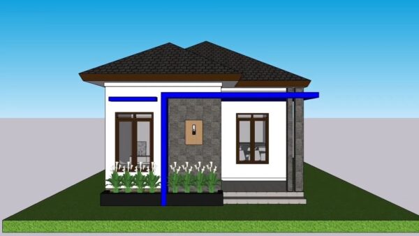 Simple House Design 6x10 Meter Home Plans 20x33 Feet 3 Beds 60sqm PDF Full Plan