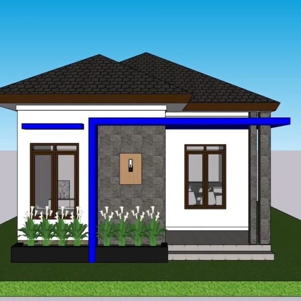 Simple House Design 6x10 Meter Home Plans 20x33 Feet 3 Beds 60sqm PDF Full Plan