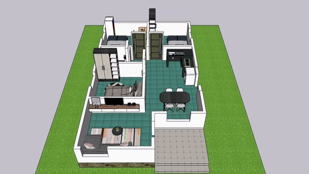 Simple House Design 6x10 Meter Home Plans 20x33 Feet 3 Beds 60sqm PDF Full Plan