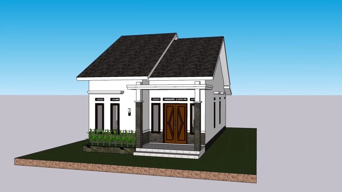 Simple House Design 6x12 Meter Home Plan 20x39 Feet 3 Bed 1 bath 72 sqm PDF Full Plan