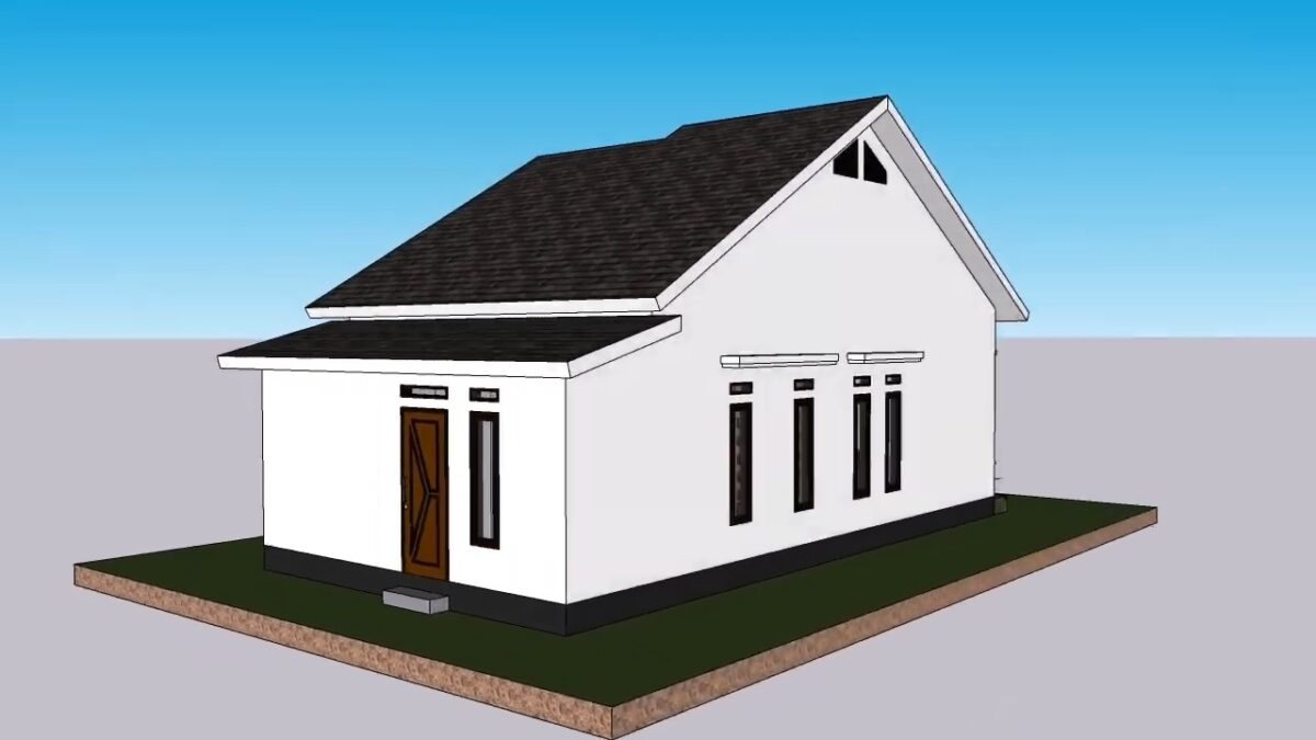 Simple House Design 6x12 Meter Home Plan 20x39 Feet 3 Bed 1 bath 72 sqm PDF Full Plan