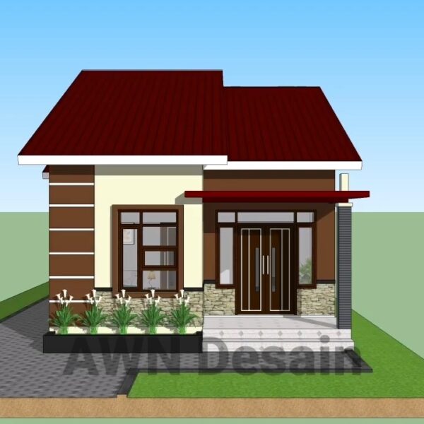 Simple House Design 7x12 Meter Home Plan 23x39 Feet 4 Beds 2 bath PDF Full Plan