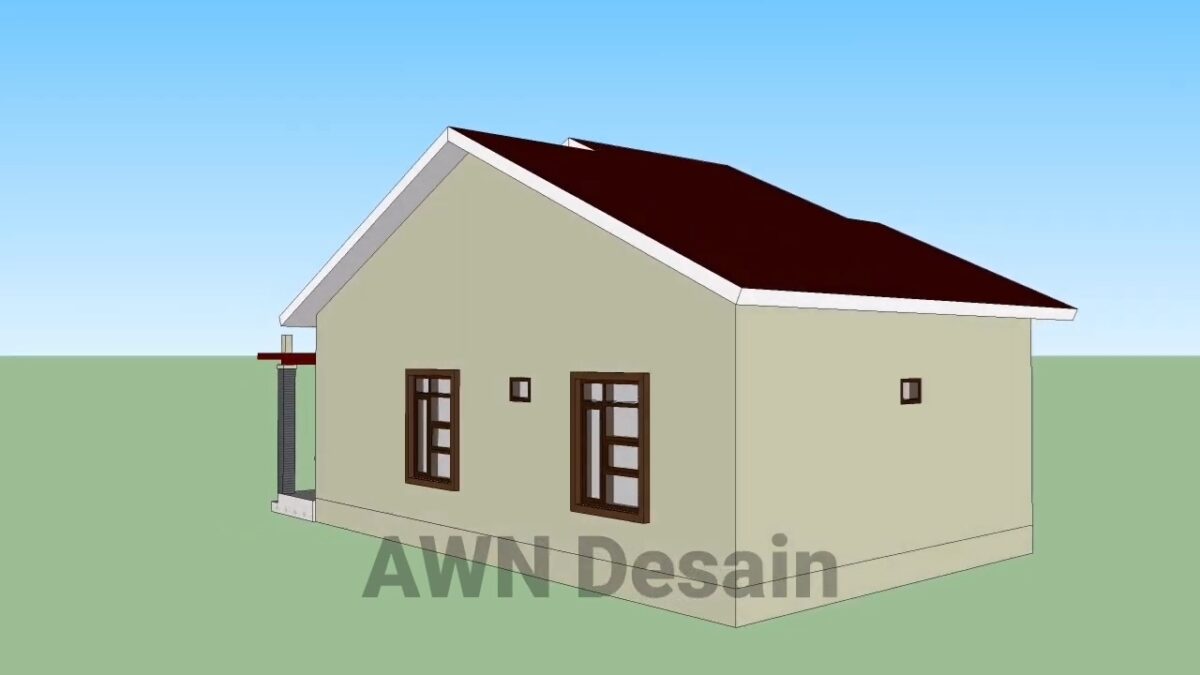 Simple House Design 7x12 Meter Home Plan 23x39 Feet 4 Beds 2 bath PDF Full Plan