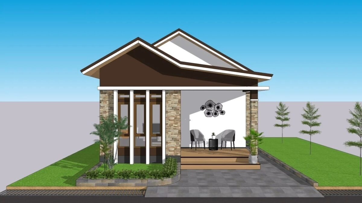 Simple House Design 7x9 Meter Home Plan 23x30 Feet 3 Beds 1 Bath 63 sqm PDF Full Plan