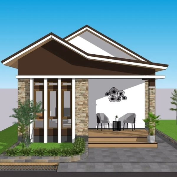Simple House Design 7x9 Meter Home Plan 23x30 Feet 3 Beds 1 Bath 63 sqm PDF Full Plan