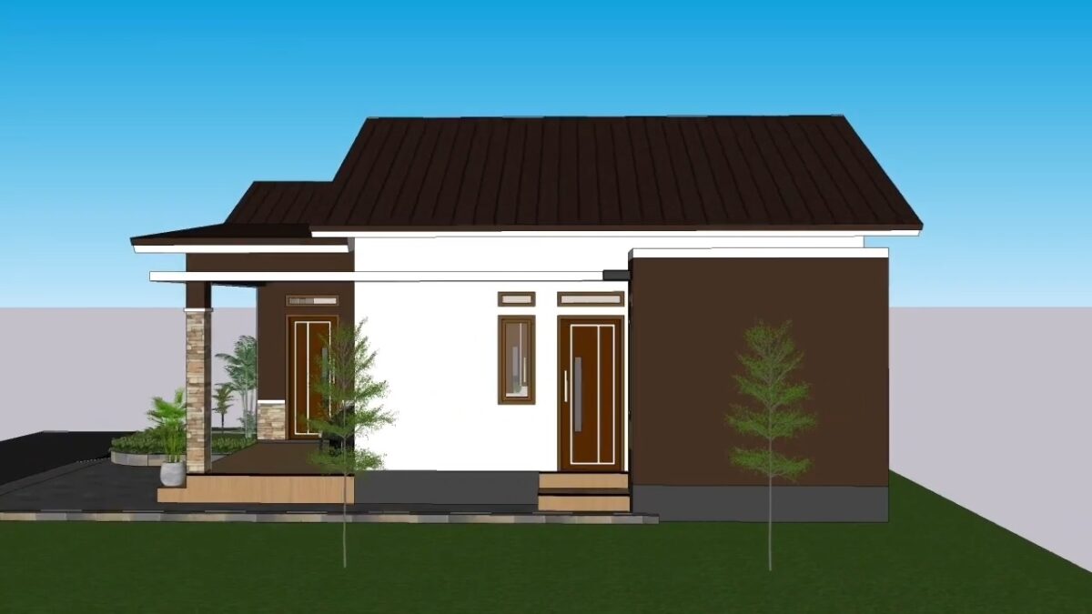 Simple House Design 7x9 Meter Home Plan 23x30 Feet 3 Beds 1 Bath 63 sqm PDF Full Plan