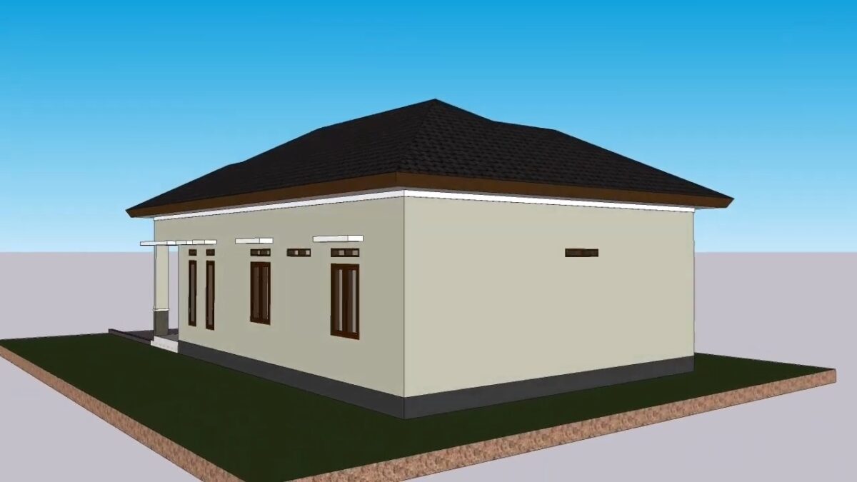 Simple House Design 8x12 Meter Home Plan 26x39 Feet 3 Beds 1 bath PDF Full Plan