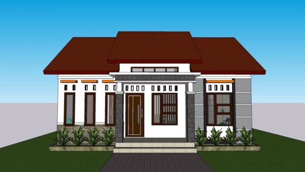 Simple House Design 9x9 Meter Home Plan 30x30 Feet 3 Bed 1 bath 81 sqm PDF Full Plan