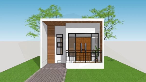 Simple House Plan 5x6 Meter Home Design 17x20 Feet 1 Bed 1 bath 30sqm PDF Full Plan 3