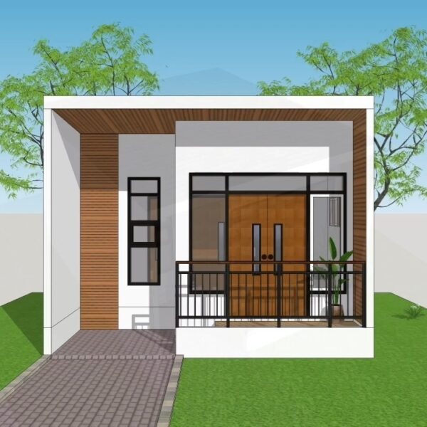 Simple House Plan 5x6 Meter Home Design 17x20 Feet 1 Bed 1 bath 30sqm PDF Full Plan