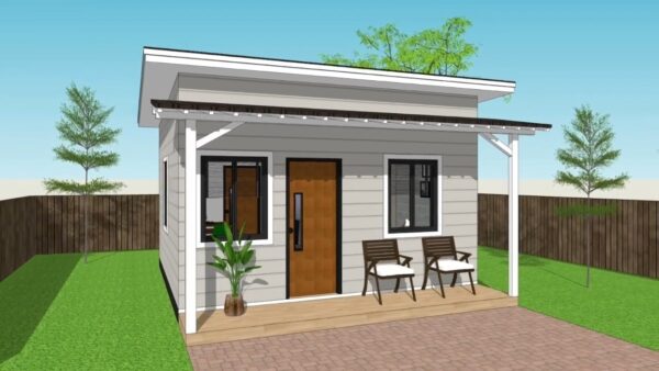 Small House Design 5x5 Meter Home Plan 17x17 Feet 1 Bed 1 Bed 25 sqm PDF Full Plan