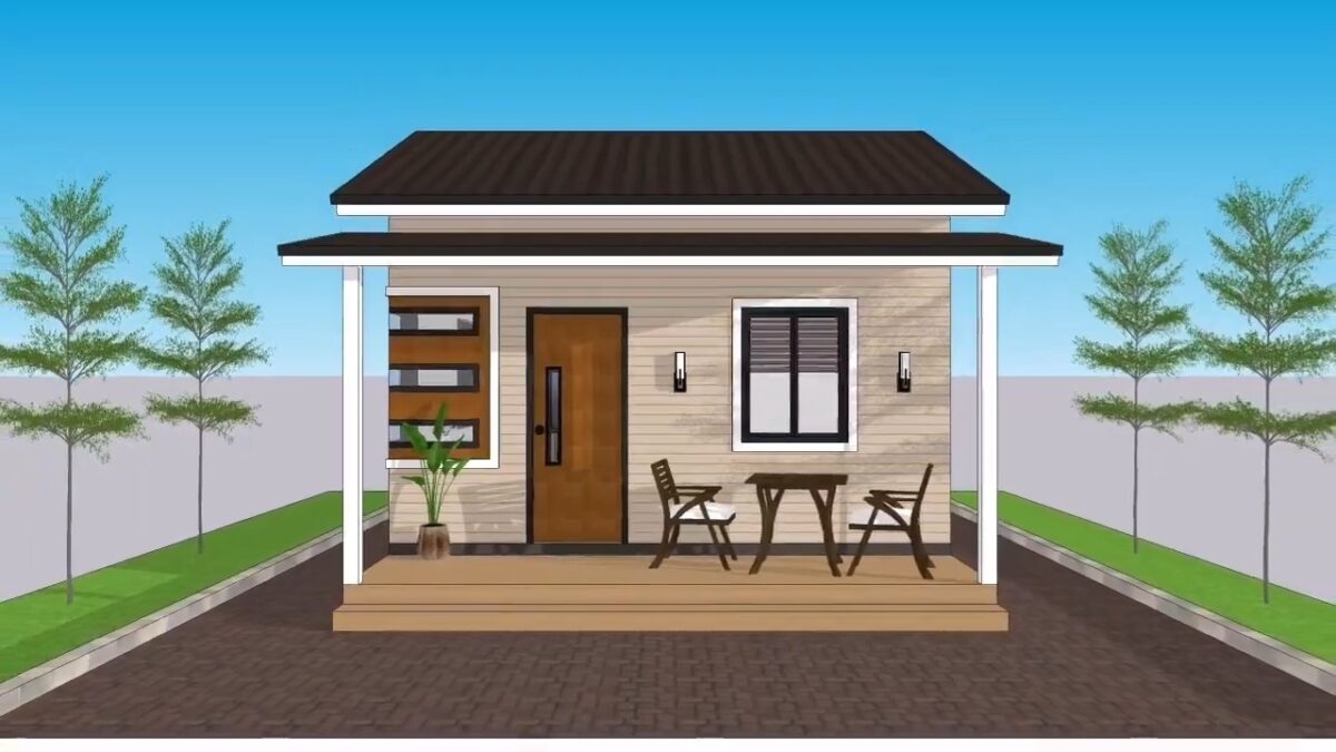 Small House Design 5x6 Meter Home Plan 17x20 Feet 2 Beds 1 bath PDF Full Plan