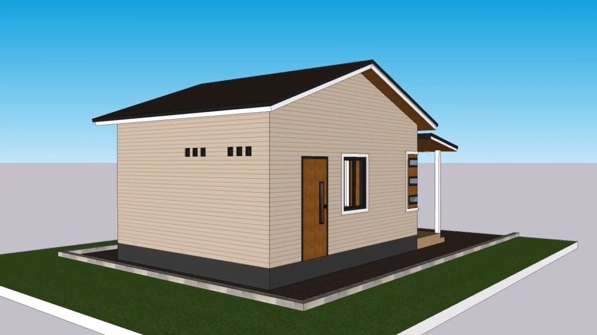 Small House Design 5x6 Meter Home Plan 17x20 Feet 2 Beds - Image 8