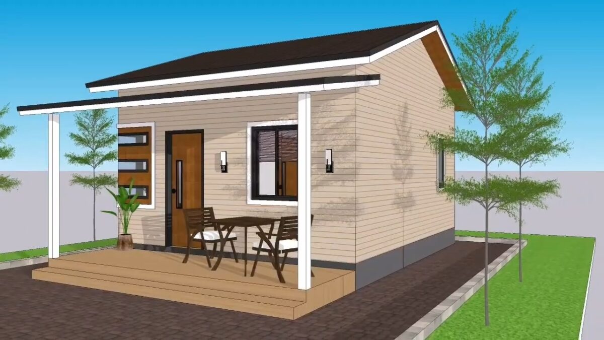 Small House Design 5x6 Meter Home Plan 17x20 Feet 2 Beds 1 bath PDF Full Plan