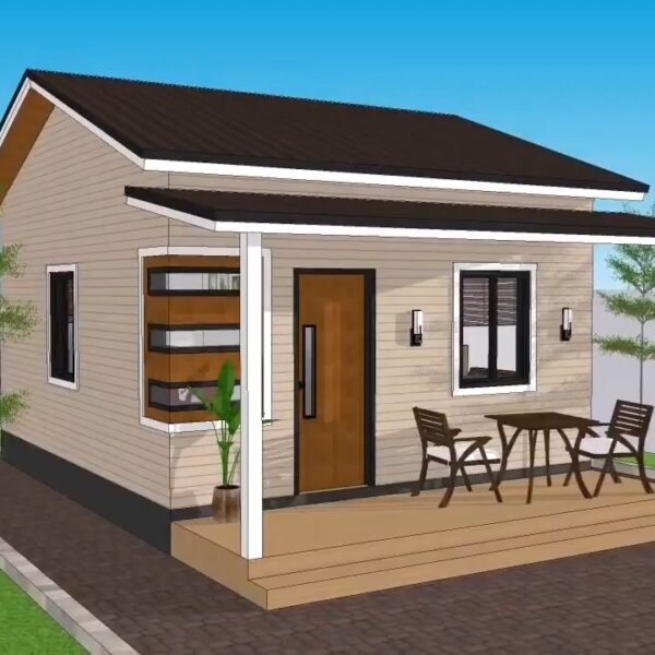 Small House Design 5x6 Meter Home Plan 17x20 Feet 2 Beds 1 bath PDF Full Plan