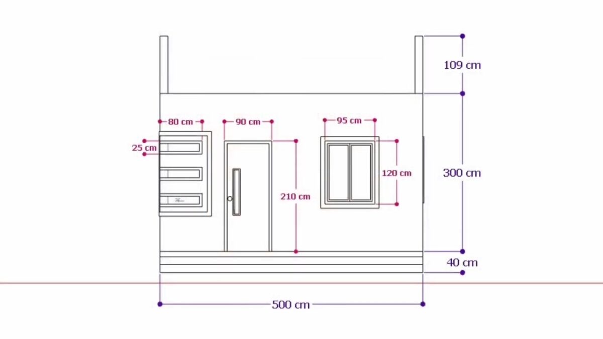 Small House Design 5x6 Meter Home Plan 17x20 Feet 2 Beds 1 bath PDF Full Plan