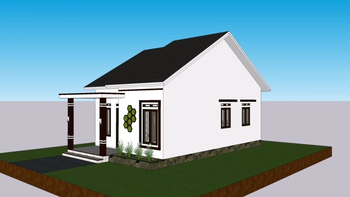 Small House Design 6x10 Meter Home Plans 20x33 Feet 3 Beds 1 bath PDF Full Plan 3