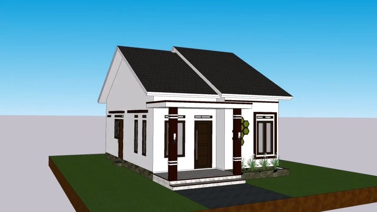 Small House Design 6x10 Meter Home Plans 20x33 Feet 3 Beds 1 bath PDF Full Plan