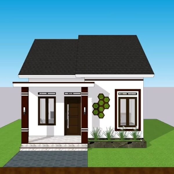 Small House Design 6x10 Meter Home Plans 20x33 Feet 3 Beds 1 bath PDF Full Plan 3