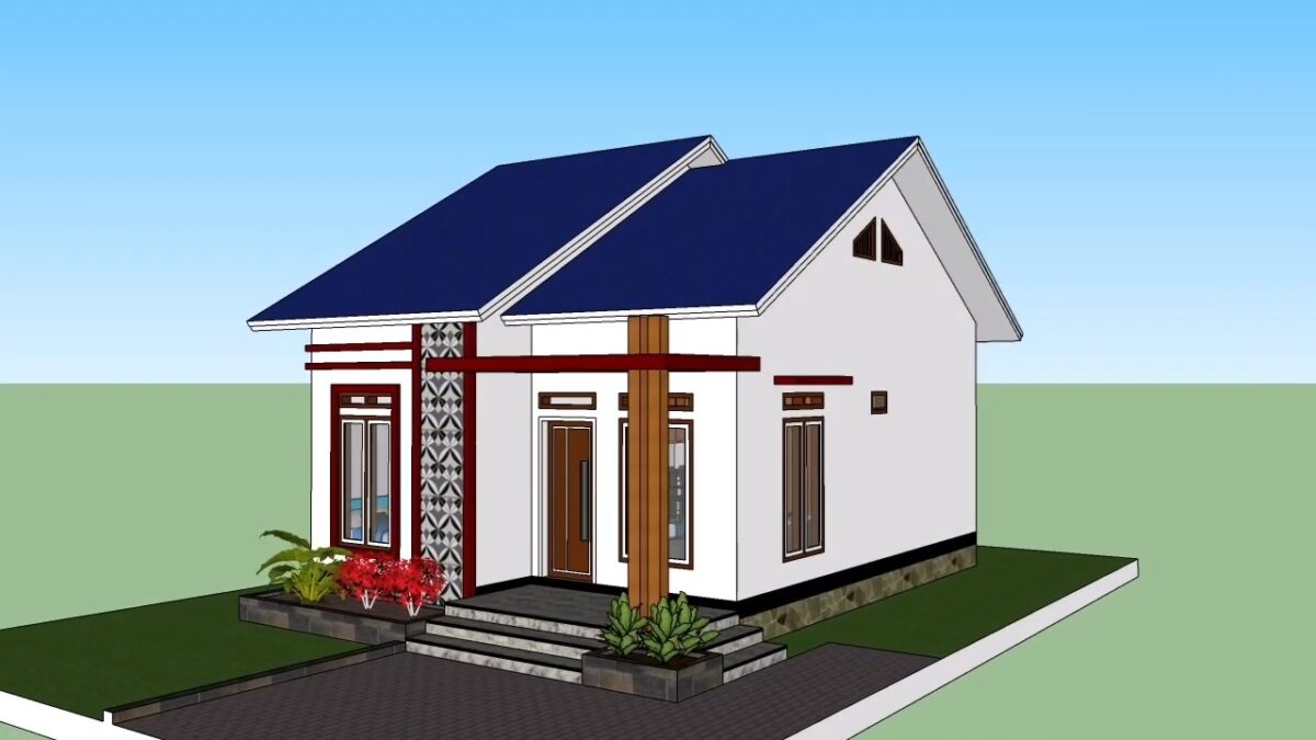 Small House Design 6x9 Meter Home Plans 20x30 Feet 2 Beds 1 bath PDF Full Plan