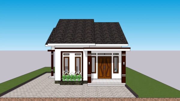 Small House Design 7x12 Meter Home Plan 23x39 Feet 3 Beds 1 bath PDF Full Plan