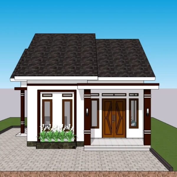Small House Design 7x12 Meter Home Plan 23x39 Feet 3 Beds 1 bath PDF Full Plan