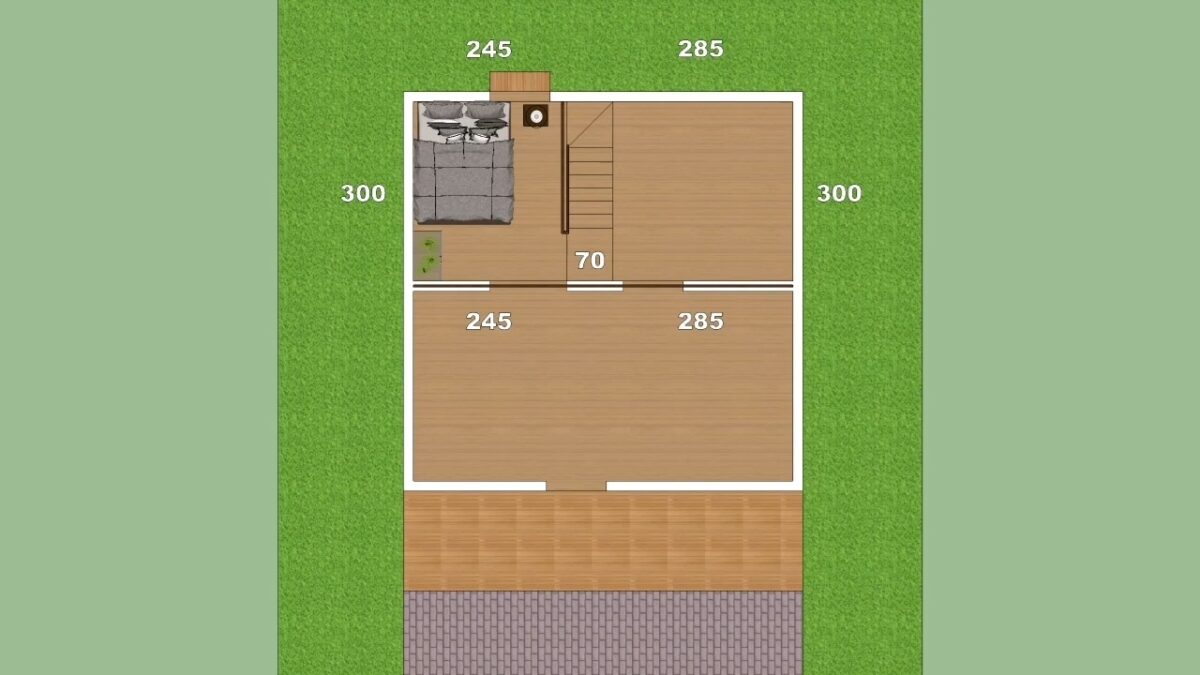 Small House Design 7x6 Meter 3 Bed 1 bath layout