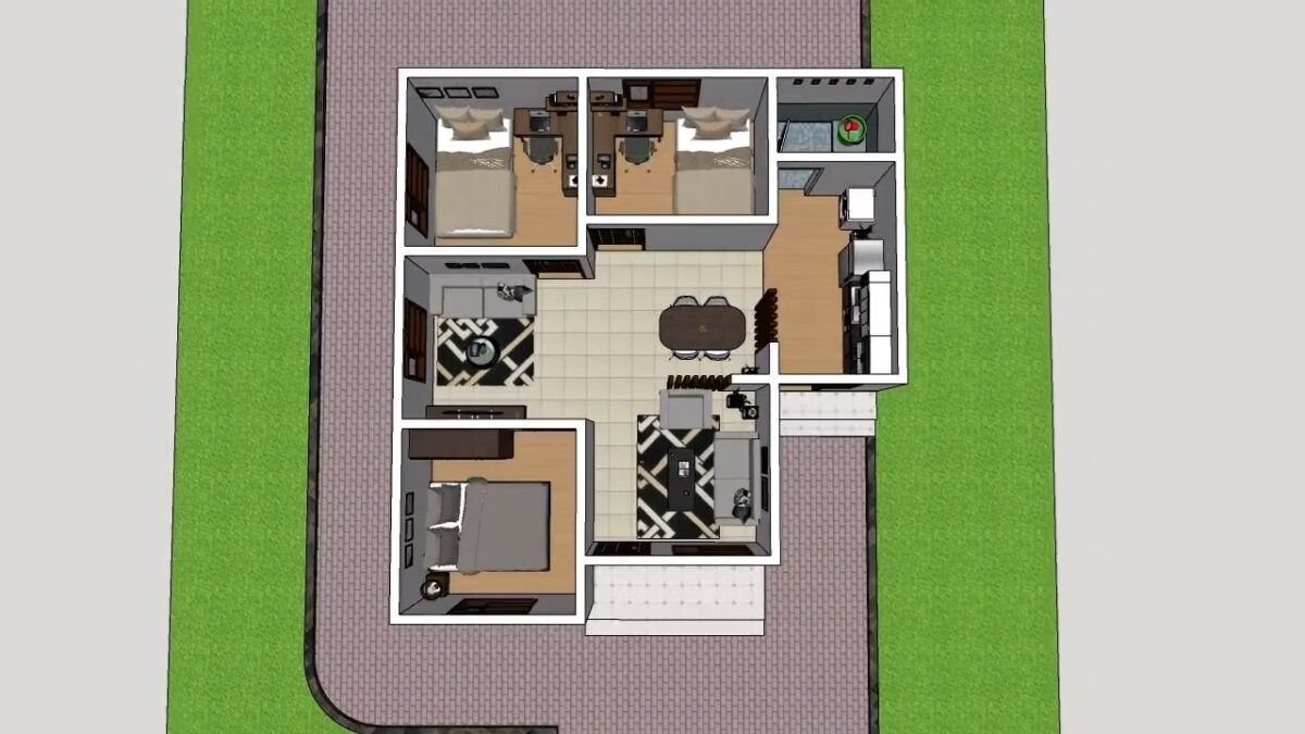 Small House Design 8x9 Meter Home Plan 26x30 Feet 3 Beds 1 bath 72sqm PDF Full Plan