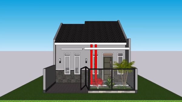 Small House Plan 6x12 Meter Home Design 20x39 Feet 2 Beds 1 bath PDF Full Plan