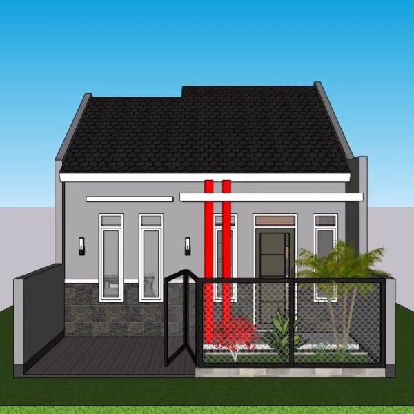 Small House Plan 6x12 Meter Home Design 20x39 Feet 2 Beds 1 bath PDF Full Plan