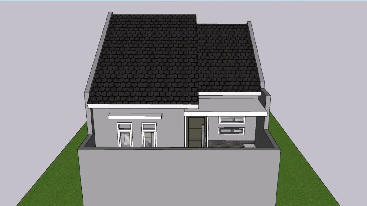 Small House Plan 6x12 Meter Home Design 20x39 Feet 2 Beds 1 bath PDF Full Plan