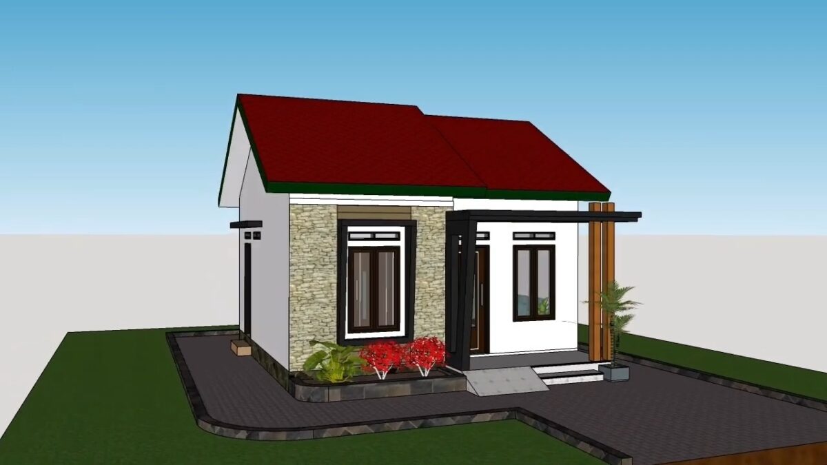 Small House Plan 6x6 Meter Home Design 20x20 Feet 2 Beds 36sqm PDF Full Plan 1