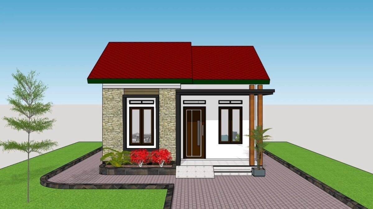 Small House Plan 6x6 Meter Home Design 20x20 Feet 2 Beds 36sqm PDF Full Plan