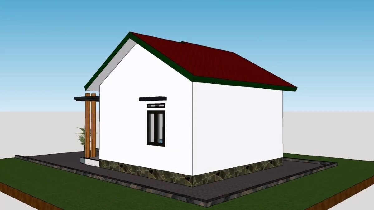 Small House Plan 6x6 Meter Home Design 20x20 Feet 2 Beds 36sqm PDF Full Plan 5