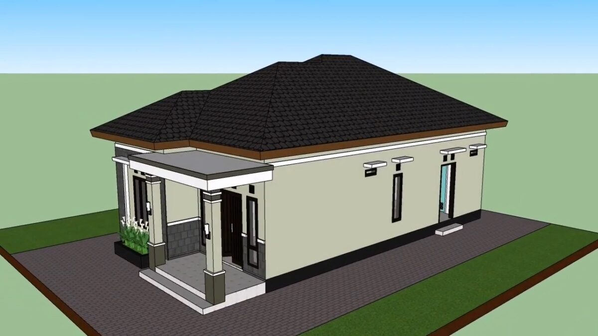 Small House Plans 7x12 Meter Home Design 23x39 Feet 3 Beds 1 bath PDF Full Plan