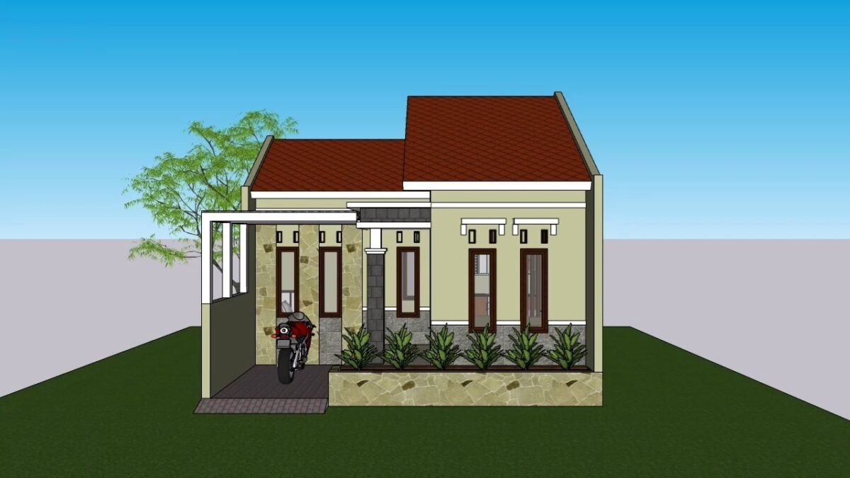 Small House Plans 7x9 Meter Home Design 23x29 Feet 2 Beds 1 bath PDF Full Plan
