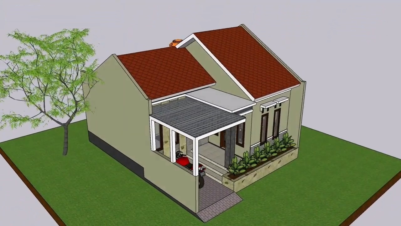 Small House Plans 7x9 Meter Home Design 23x29 Feet 2 Beds 1 bath PDF Full Plan
