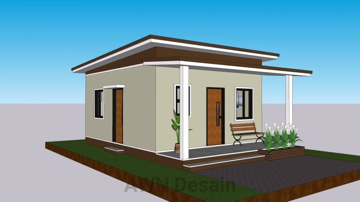 Small Simple House 5x6 Meter Home Plan 17x20 Feet 1 Bed 1 bath 30sqm PDF Full Plan