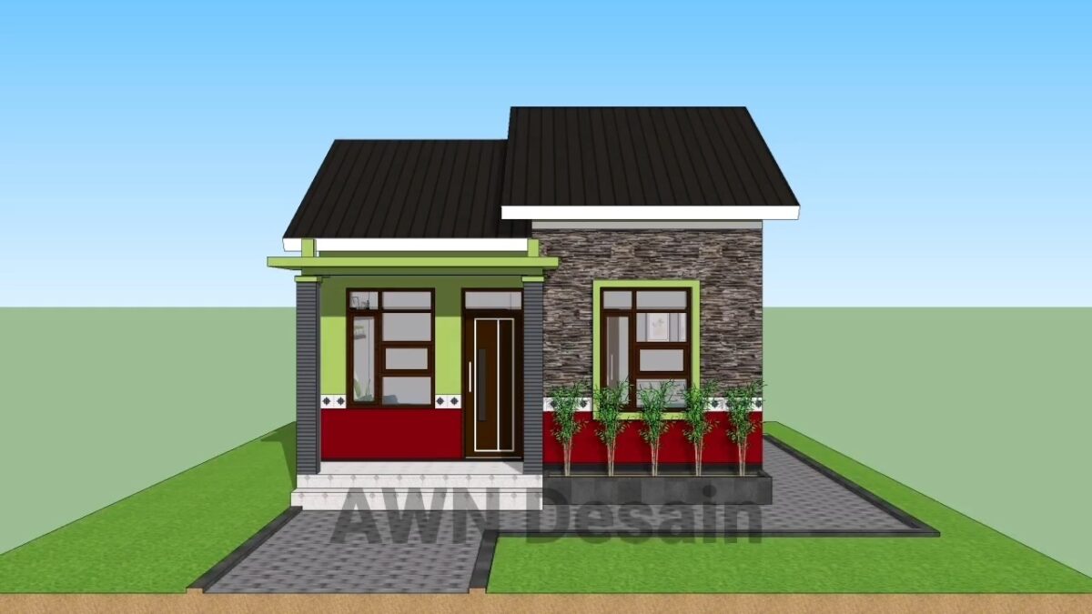 Small Simple House 6x6 Meter Home Plan 20x20 Feet 2 Beds 1 bath 36sqm PDF Full Plan 1
