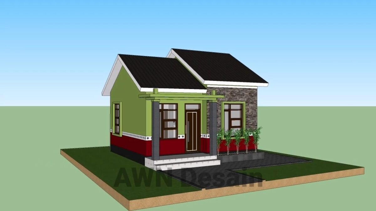 Small Simple House 6x6 Meter Home Plan 20x20 Feet 2 Beds 1 bath 36sqm PDF Full Plan 2