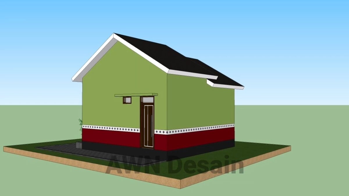 Small Simple House 6x6 Meter Home Plan 20x20 Feet 2 Beds 1 bath 36sqm PDF Full Plan 5