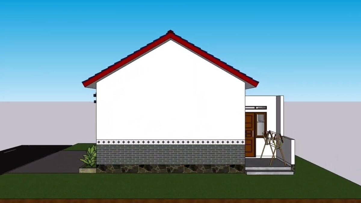 Small Simple House 6x8 Meter Home Design 20x26 Feet 2 Beds - Image 10