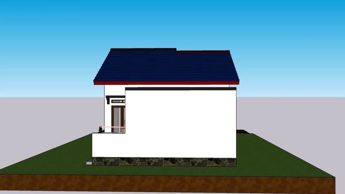 Small Simple House 6x8 Meter Home Design 20x26 Feet 2 Beds - Image 8