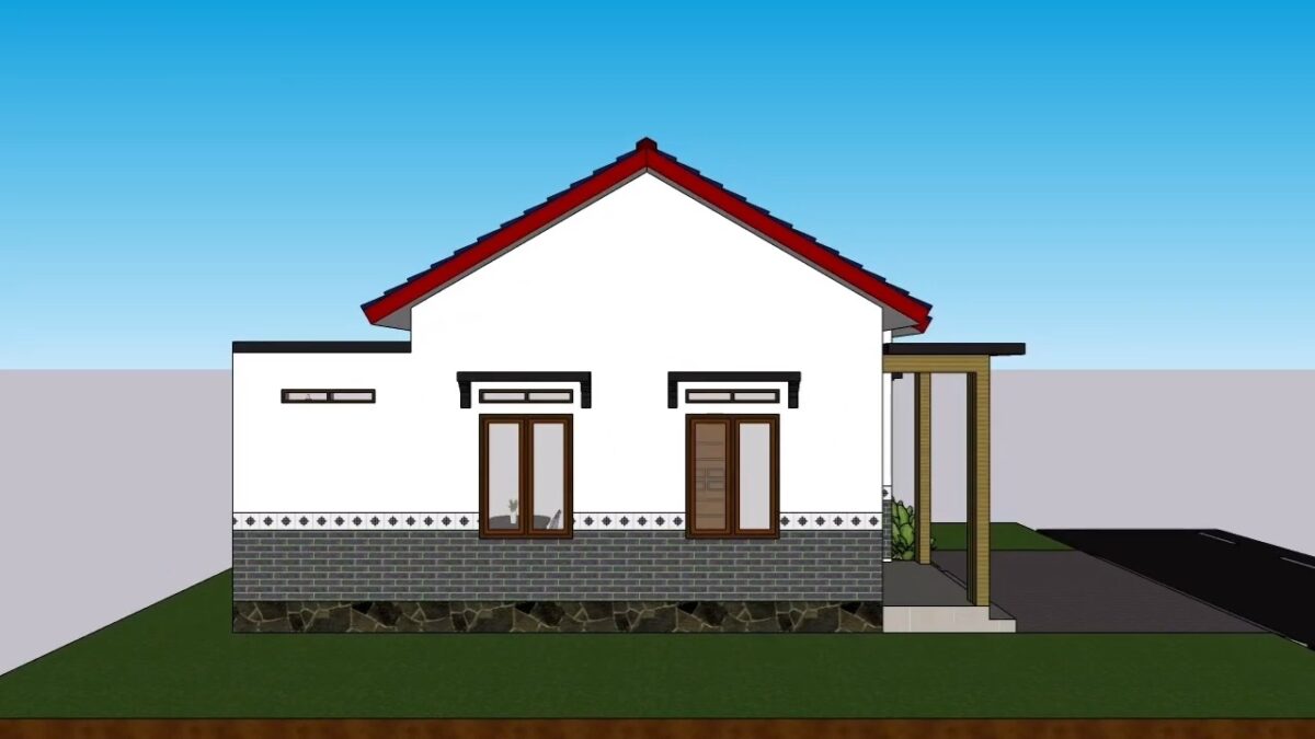 Small Simple House 6x8 Meter Home Design 20x26 Feet 2 Beds - Image 6